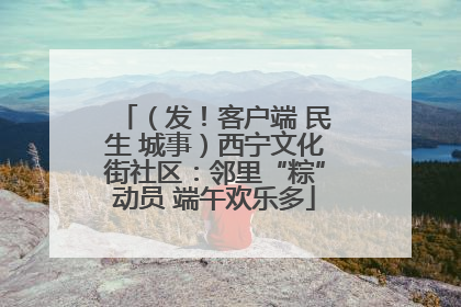 （发！客户端 民生 城事）西宁文化街社区：邻里“粽”动员 端午欢乐多
