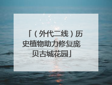 （外代二线）历史植物助力修复庞贝古城花园