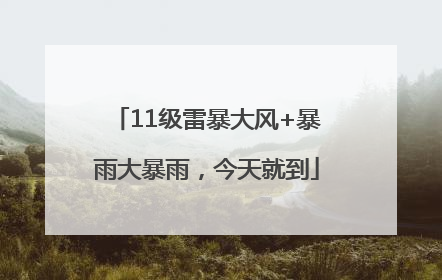 11级雷暴大风+暴雨大暴雨，今天就到