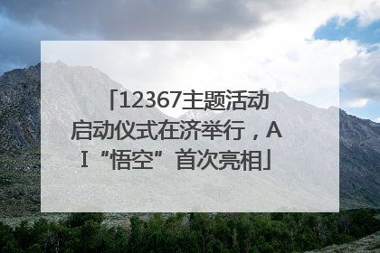 12367主题活动启动仪式在济举行，AI“悟空”首次亮相