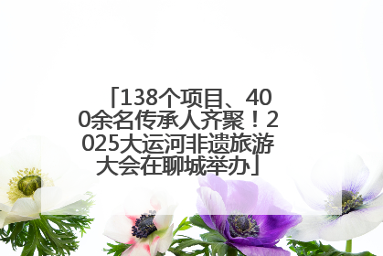 138个项目、400余名传承人齐聚！2025大运河非遗旅游大会在聊城举办