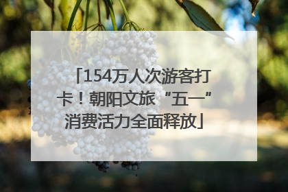 154万人次游客打卡！朝阳文旅“五一”消费活力全面释放