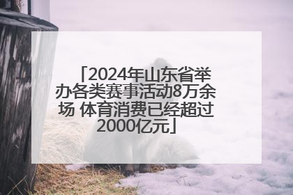 2024年山东省举办各类赛事活动8万余场 体育消费已经超过2000亿元