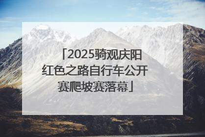 2025骑观庆阳红色之路自行车公开赛爬坡赛落幕