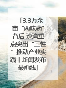 3.3万余亩“两味药”背后 沙湾重点突出“三性”推动产业实践丨新闻发布最前线