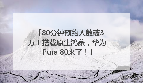 80分钟预约人数破3万！搭载原生鸿蒙，华为Pura 80来了！
