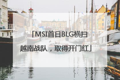 MSI首日BLG横扫越南战队，取得开门红